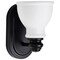 Nuvo Russel - 1 Light Vanity - Matte Black with Satin White Glass 60/8021 - alternate 8